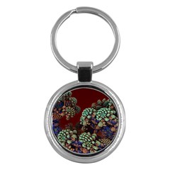 Art 3d Mandelbulb Mandelbrot Fractal Graphic Key Chain (round) by danenraven