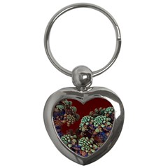 Art 3d Mandelbulb Mandelbrot Fractal Graphic Key Chain (heart) by danenraven