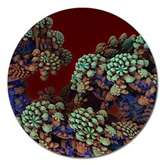 Art 3d Mandelbulb Mandelbrot Fractal Graphic Magnet 5  (round) by danenraven