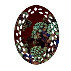 Art 3d Mandelbulb Mandelbrot Fractal Graphic Ornament (oval Filigree) by danenraven