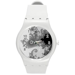 Apple Males Almond Bread Abstract Round Plastic Sport Watch (m) by danenraven