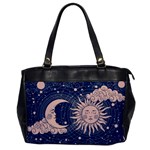 Crescent moon and sun Oversize Office Handbag (One Side) Front