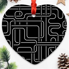 Illustration Circuit Cpu Pcb Electronic Wires Ornament (heart) by Wegoenart