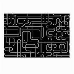 Illustration Circuit Cpu Pcb Electronic Wires Postcards 5  X 7  (pkg Of 10)