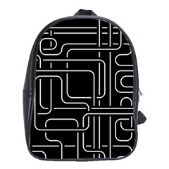 Illustration Circuit Cpu Pcb Electronic Wires School Bag (large) by Wegoenart