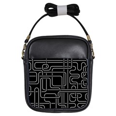 Illustration Circuit Cpu Pcb Electronic Wires Girls Sling Bag by Wegoenart