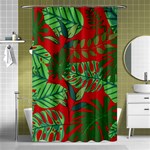 Leaves Pattern Red Green Nature Shower Curtain 48  x 72  (Small)  Curtain(48  X 72 ) - 42.18 x64.8  Curtain(48  X 72 )