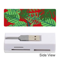 Leaves Pattern Red Green Nature Memory Card Reader (stick) by Wegoenart