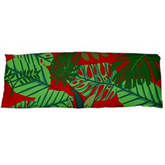 Leaves Pattern Red Green Nature Body Pillow Case (dakimakura) by Wegoenart