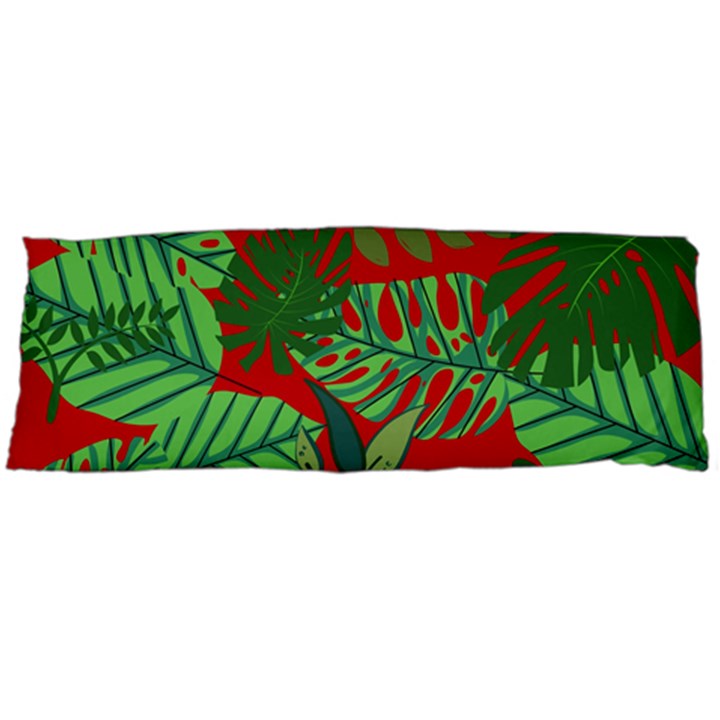 Leaves Pattern Red Green Nature Body Pillow Case (Dakimakura)