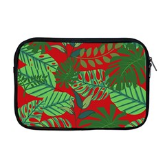 Leaves Pattern Red Green Nature Apple Macbook Pro 17  Zipper Case by Wegoenart