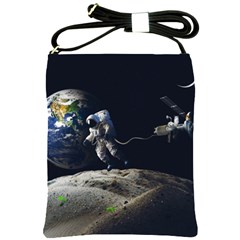 Planet Ball Shaped Universe Science Shoulder Sling Bag by Wegoenart