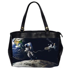 Planet Ball Shaped Universe Science Oversize Office Handbag (2 Sides) by Wegoenart