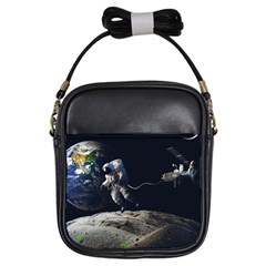 Planet Ball Shaped Universe Science Girls Sling Bag by Wegoenart