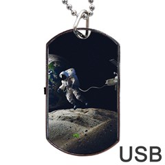 Planet Ball Shaped Universe Science Dog Tag Usb Flash (one Side) by Wegoenart