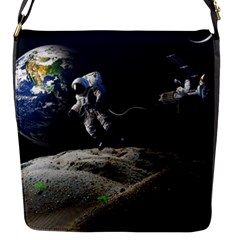 Planet Ball Shaped Universe Science Flap Closure Messenger Bag (s) by Wegoenart