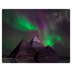 Fantasy Pyramid Mystic Space Double Sided Flano Blanket (medium)  by Wegoenart