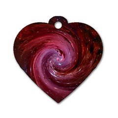 Galaxy Fog Kosmus Universe Dog Tag Heart (two Sides) by Wegoenart