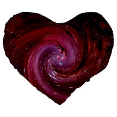 Galaxy Fog Kosmus Universe Large 19  Premium Flano Heart Shape Cushions by Wegoenart