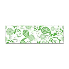 Paisley Floral Green Background Sticker (bumper)