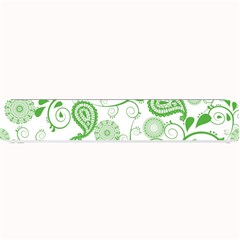 Paisley Floral Green Background Small Bar Mat by Wegoenart