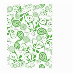 Paisley Floral Green Background Large Garden Flag (two Sides) by Wegoenart