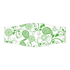 Paisley Floral Green Background Stretchable Headband by Wegoenart