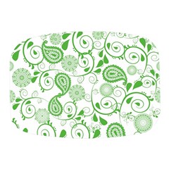 Paisley Floral Green Background Mini Square Pill Box by Wegoenart