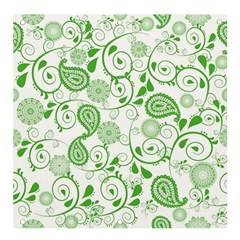 Paisley Floral Green Background Banner And Sign 4  X 4 