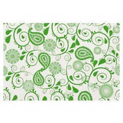 Paisley Floral Green Background Banner And Sign 6  X 4 