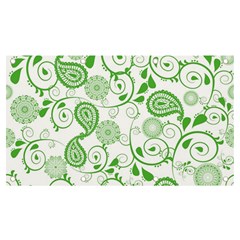 Paisley Floral Green Background Banner And Sign 7  X 4 