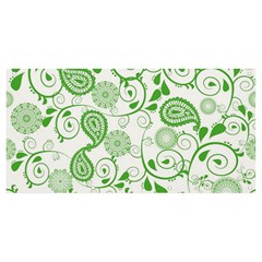 Paisley Floral Green Background Banner And Sign 8  X 4 