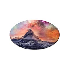 Mountain Cosmos Universe Nature Sticker Oval (100 Pack)