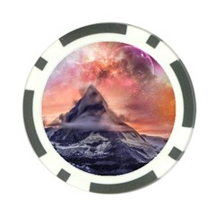 Mountain Cosmos Universe Nature Poker Chip Card Guard by Wegoenart