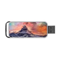 Mountain Cosmos Universe Nature Portable Usb Flash (two Sides) by Wegoenart