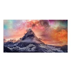 Mountain Cosmos Universe Nature Satin Shawl 45  X 80 