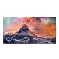 Mountain Cosmos Universe Nature Satin Wrap 35  X 70  by Wegoenart