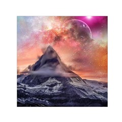 Mountain Cosmos Universe Nature Square Satin Scarf (30  X 30 ) by Wegoenart