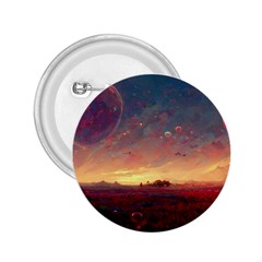 Fantasy World Red Bubbles Landscape 2 25  Buttons by Wegoenart