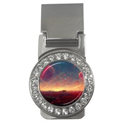 Fantasy World Red Bubbles Landscape Money Clips (cz)  by Wegoenart