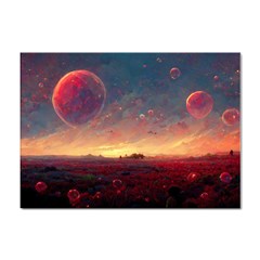 Fantasy World Red Bubbles Landscape Sticker A4 (10 Pack) by Wegoenart