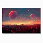 Fantasy World Red Bubbles Landscape Postcard 4 x 6  (Pkg of 10) Front