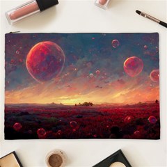 Fantasy World Red Bubbles Landscape Cosmetic Bag (xxl) by Wegoenart