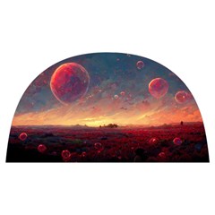 Fantasy World Red Bubbles Landscape Anti Scalding Pot Cap by Wegoenart