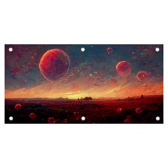 Fantasy World Red Bubbles Landscape Banner And Sign 6  X 3 