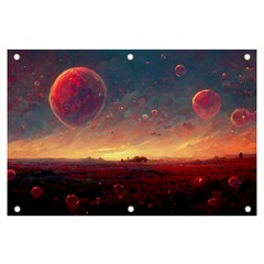 Fantasy World Red Bubbles Landscape Banner And Sign 6  X 4 