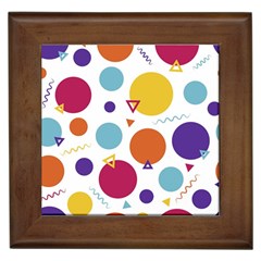 Background Polka Dot Framed Tile by Ravend