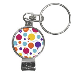 Background Polka Dot Nail Clippers Key Chain by Ravend