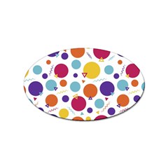 Background Polka Dot Sticker Oval (10 Pack)