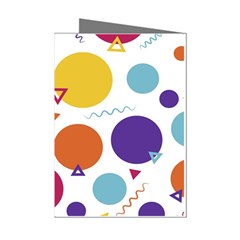 Background Polka Dot Mini Greeting Cards (pkg Of 8) by Ravend